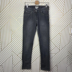 Isabel Marant Etoile Gray Denim‎ Contrast Stitch Skinny Jeans  Size 0 / US 2